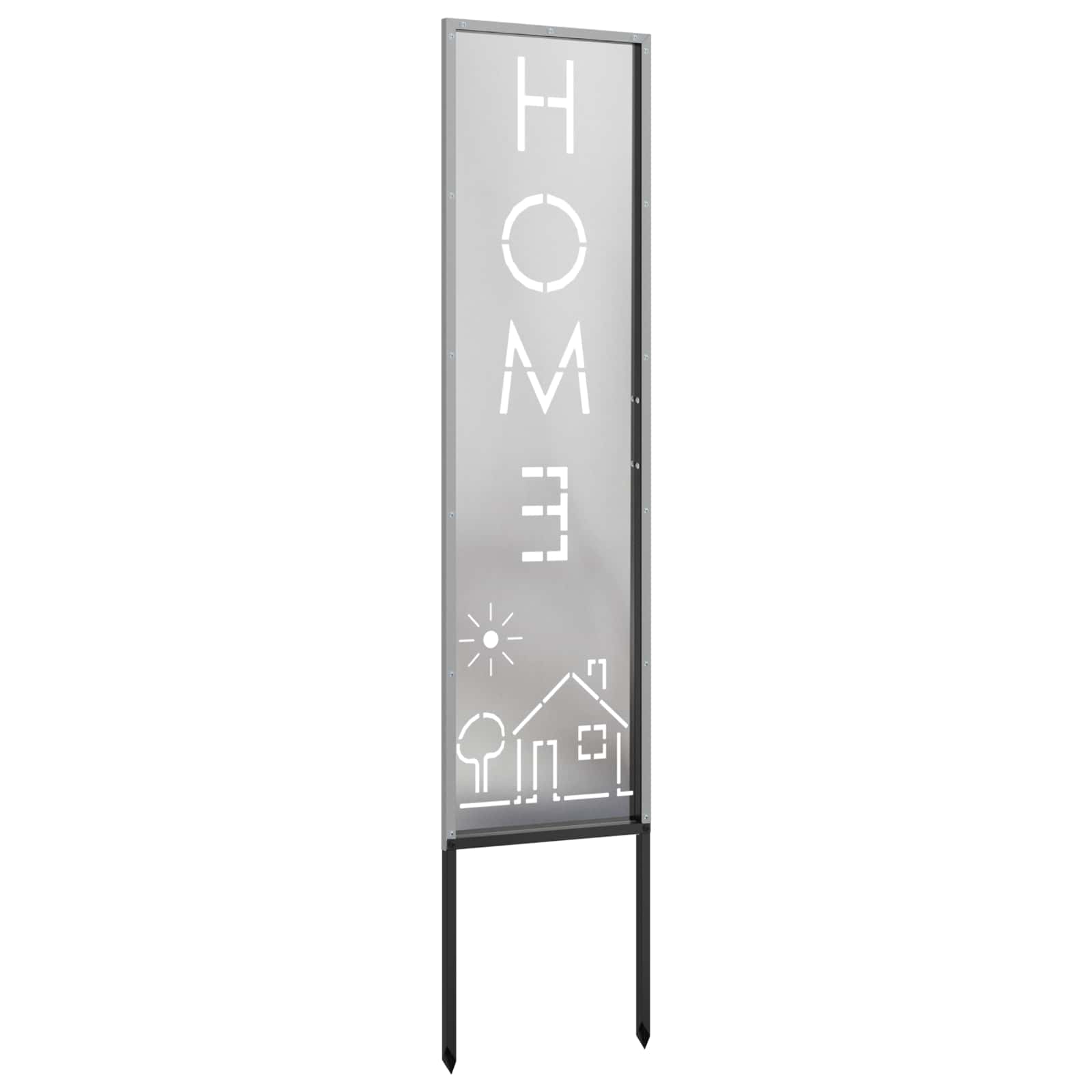 Garten Sichtschutz-Leinwand Silber 32 x 140 cm Edelstahl