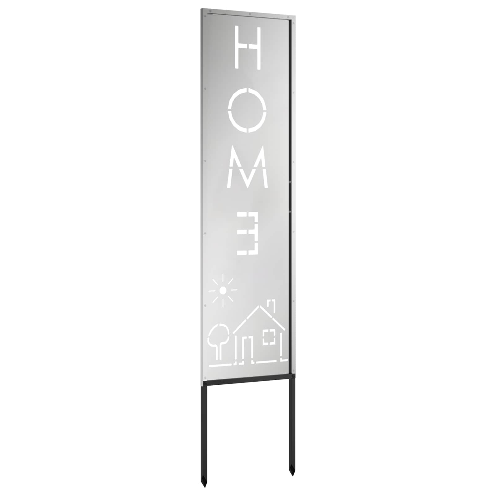 Garten Sichtschutz-Leinwand Silber 32 x 140 cm Verzinkter Stahl