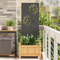 Garten Sichtschutz-Leinwand Schwarz 50 x 140 cm