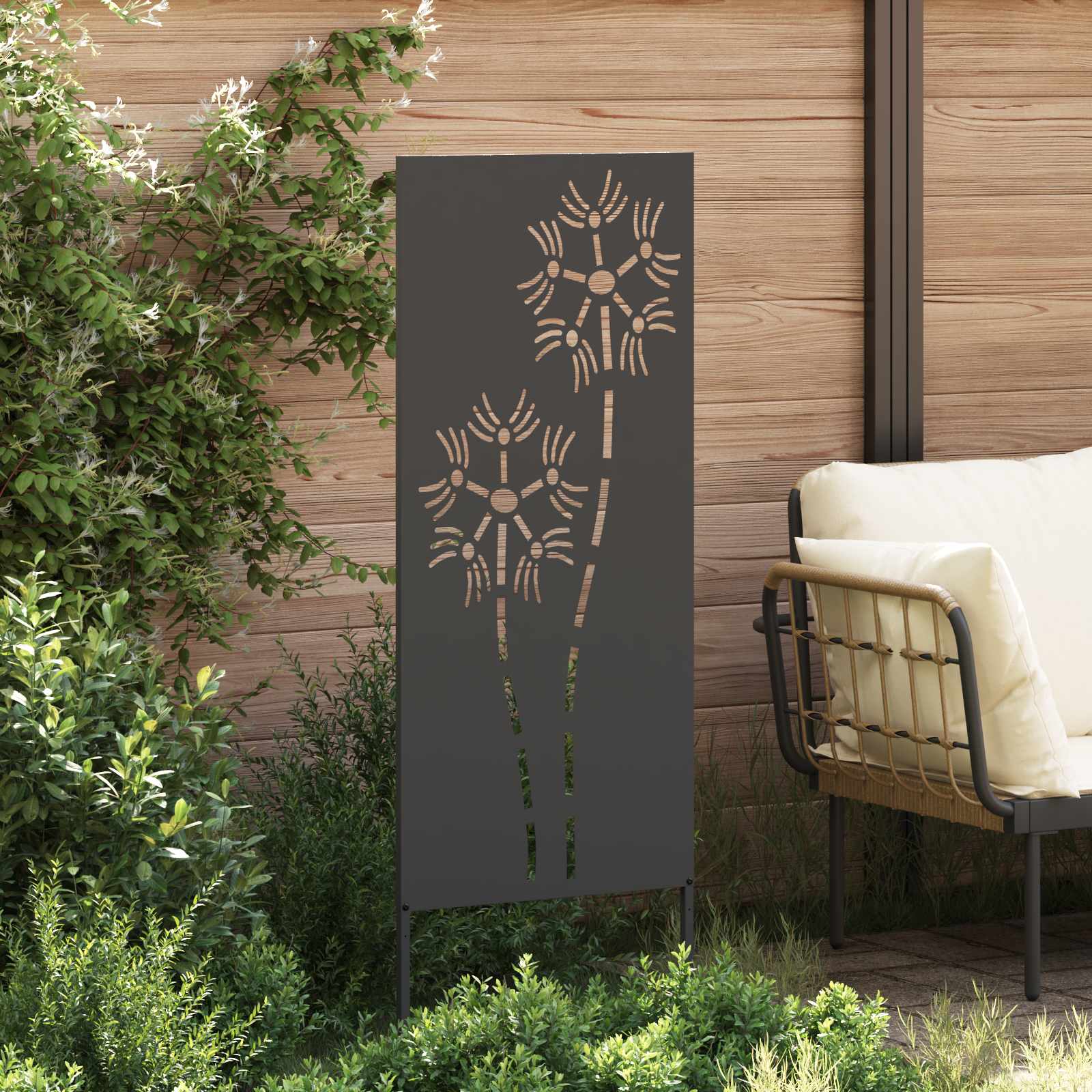 Garten Sichtschutz-Leinwand Schwarz 50 x 140 cm