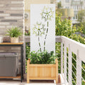 Garten Sichtschutz-Leinwand Weiß 50 x 140 cm