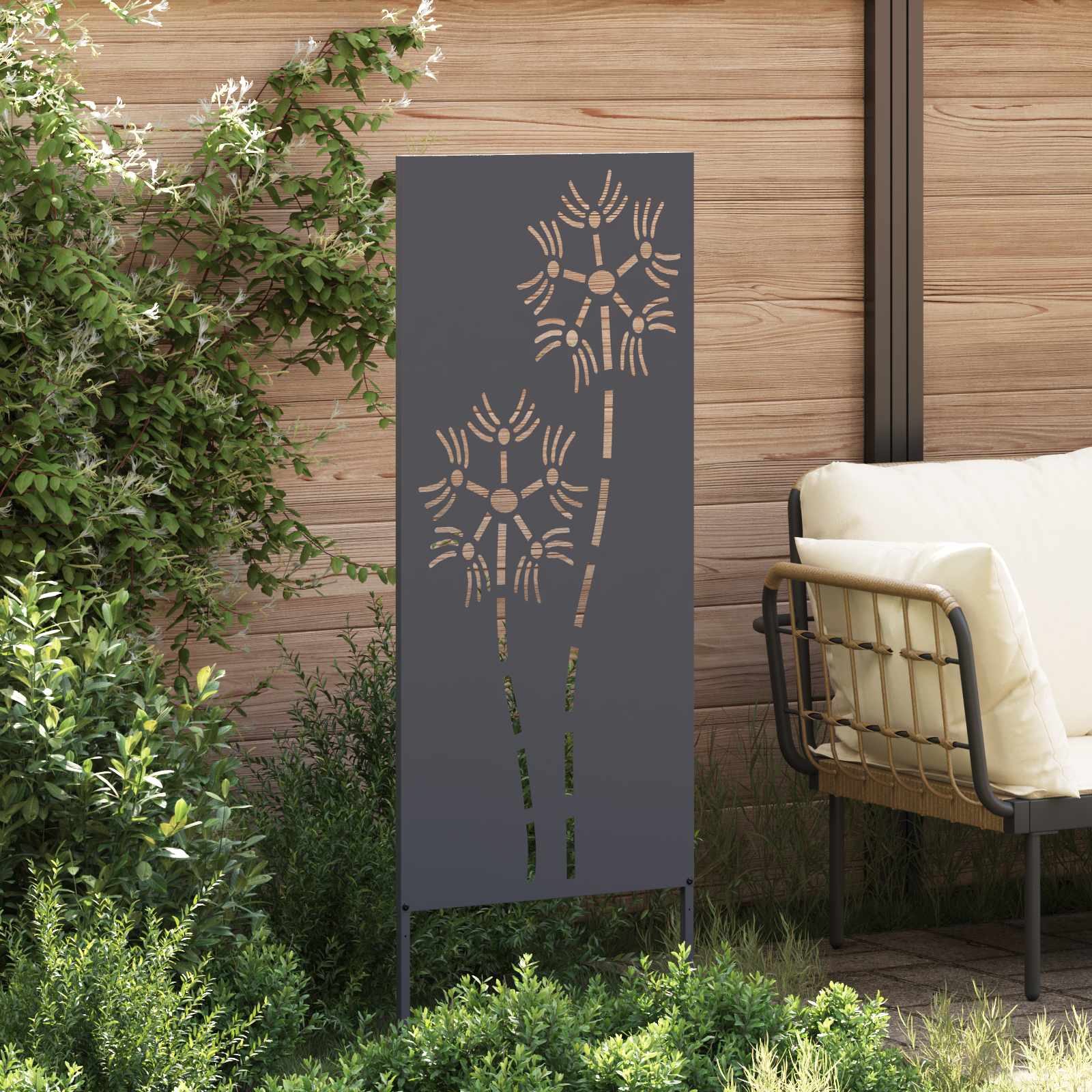 Garten Sichtschutz-Leinwand Anthrazit 50 x 140 cm