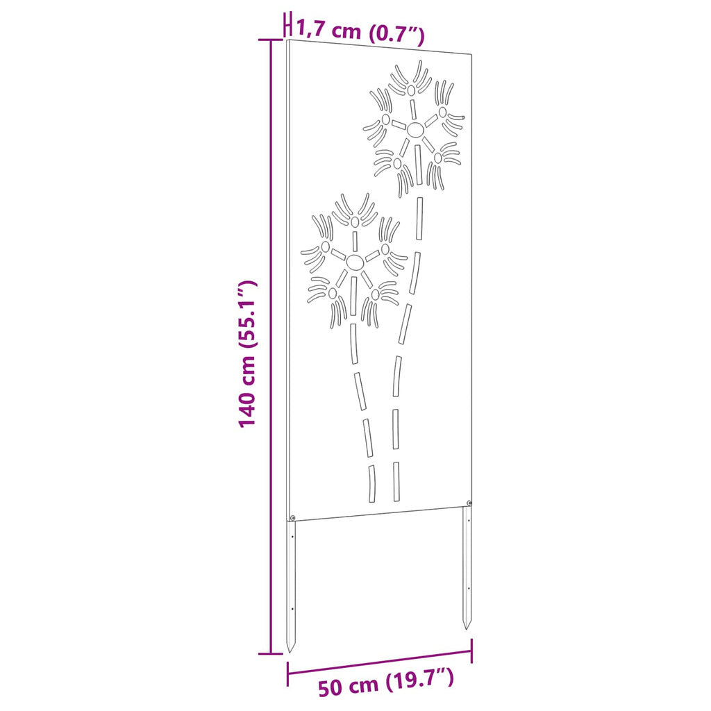 Garten Sichtschutz-Leinwand Olivgrün 50 x 140 cm