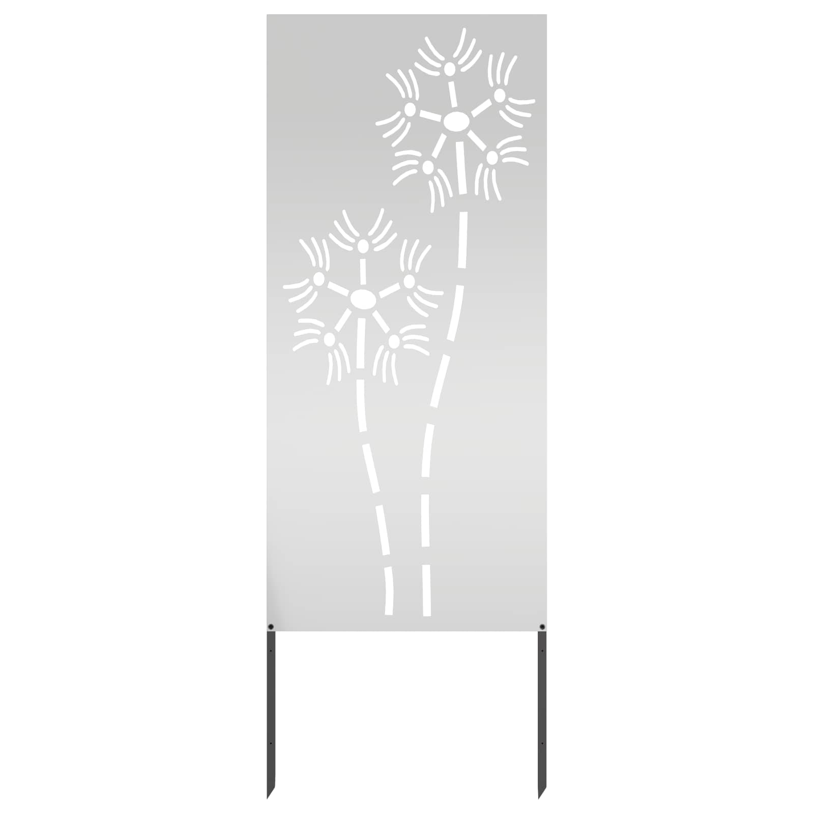 Garten Sichtschutz-Leinwand Silber 50 x 140 cm Verzinkter Stahl