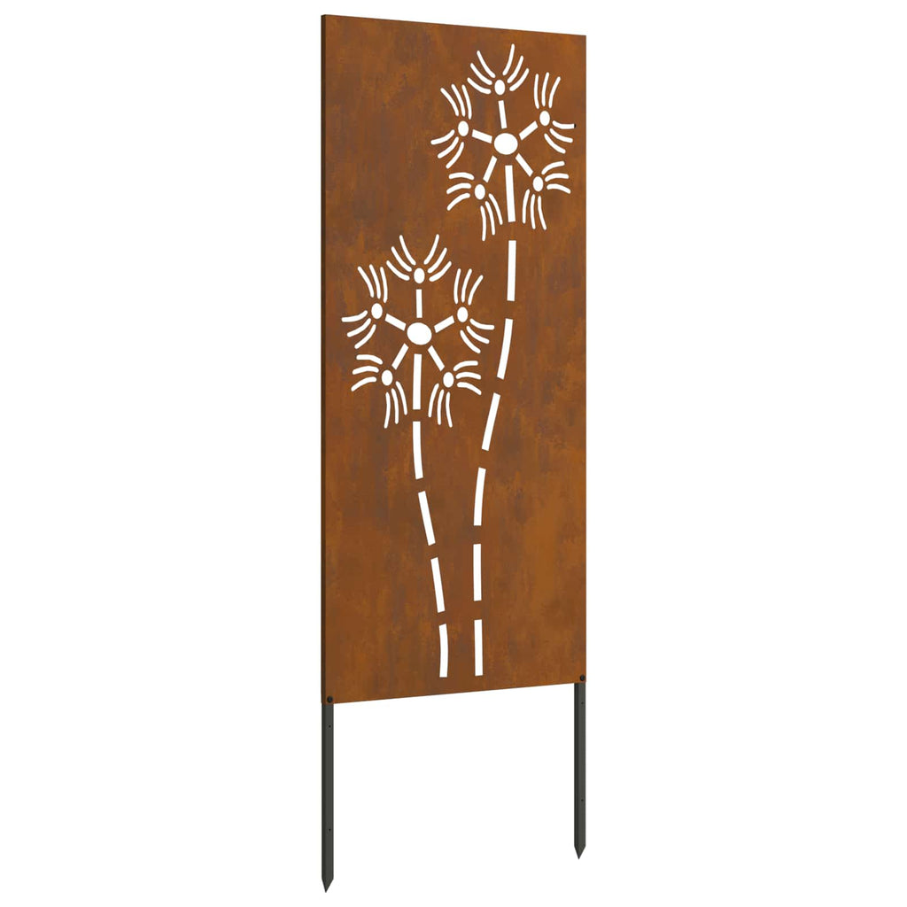 Garten Sichtschutz-Leinwand Rostig 50 x 140 cm Wetterfeststahl