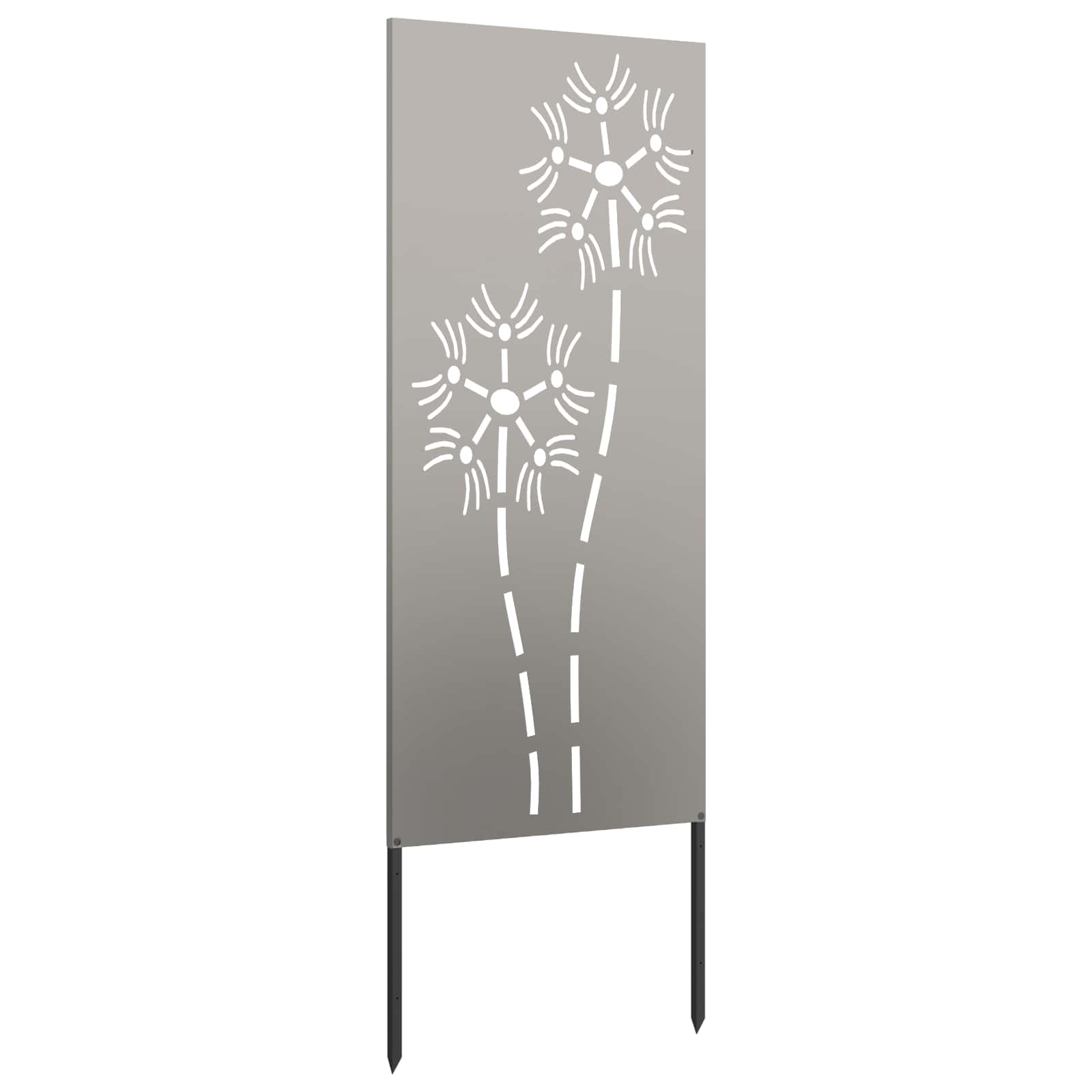 Garten Sichtschutz-Leinwand Rostig 50 x 140 cm Wetterfeststahl