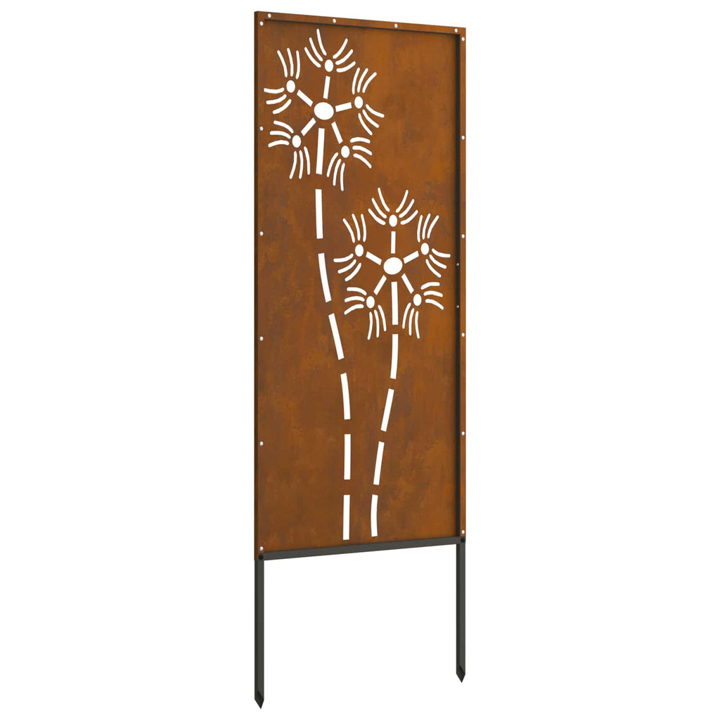 Garten Sichtschutz-Leinwand Rostig 50 x 140 cm Wetterfeststahl