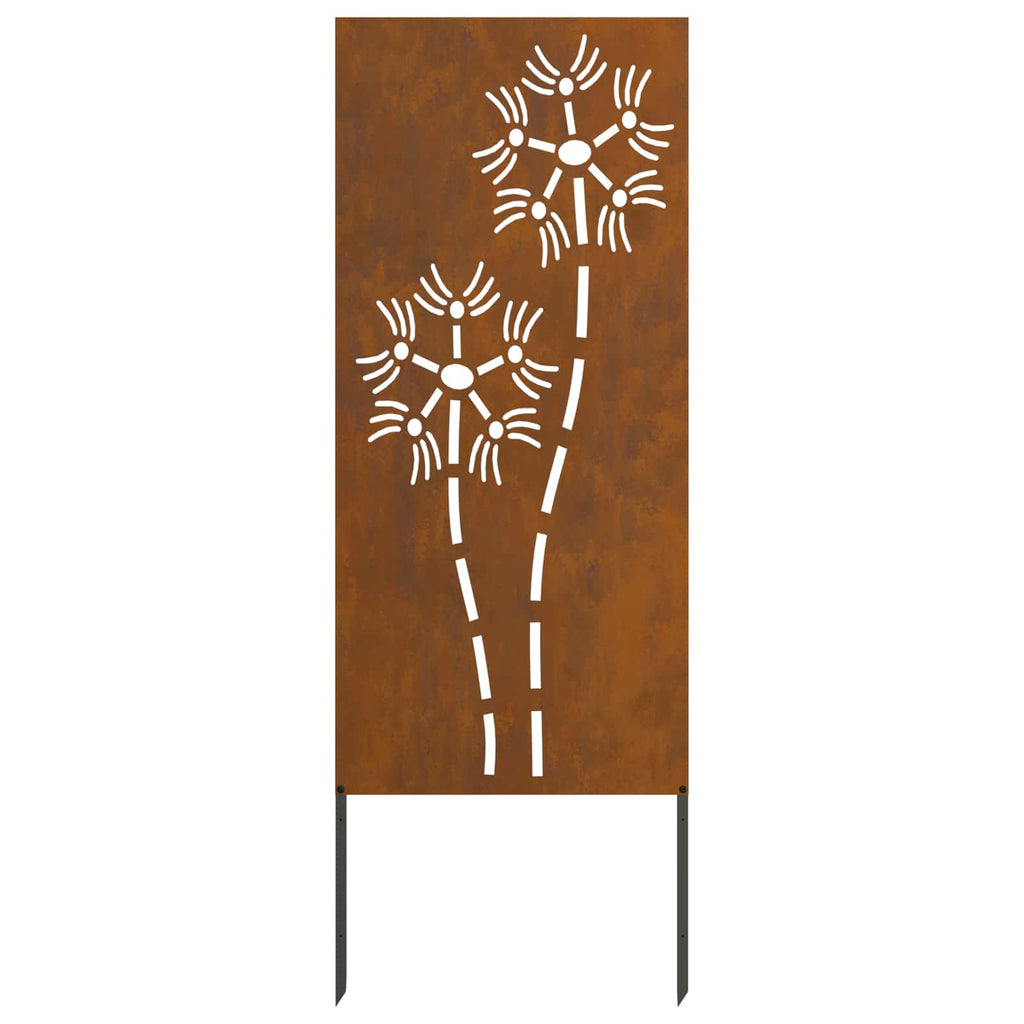 Garten Sichtschutz-Leinwand Rostig 50 x 140 cm Wetterfeststahl