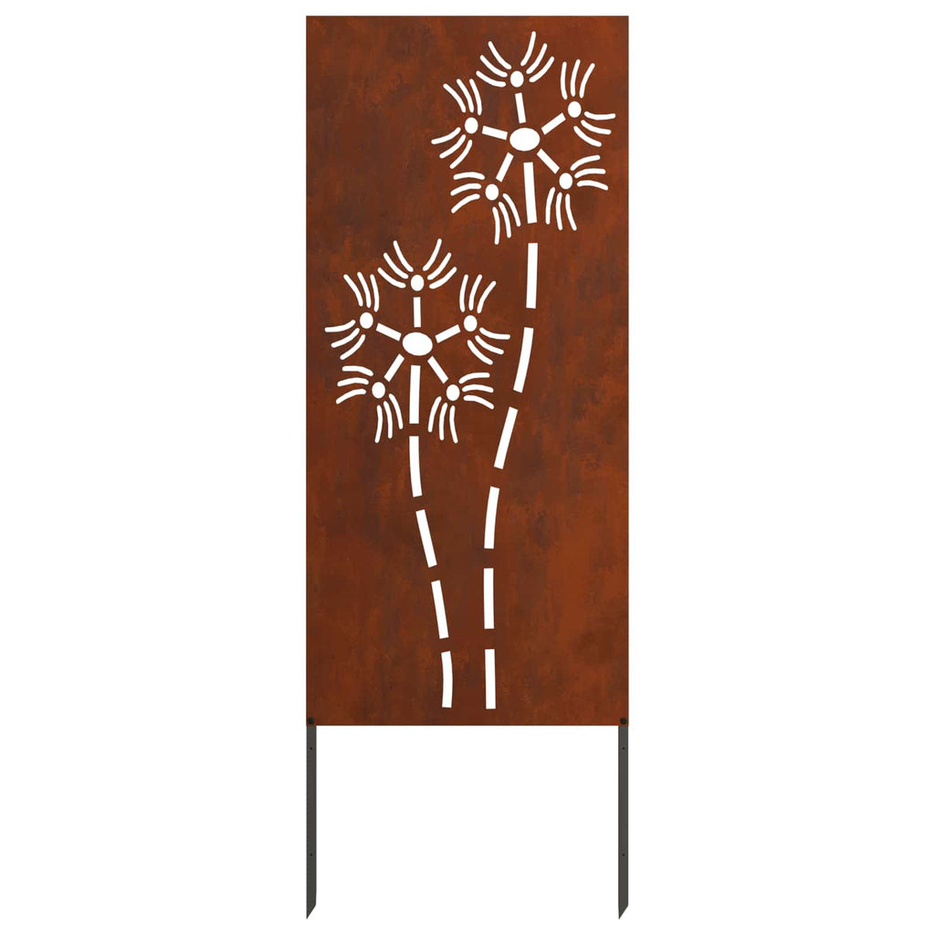 Garten Sichtschutz-Leinwand Rostig 50 x 140 cm Wetterfeststahl