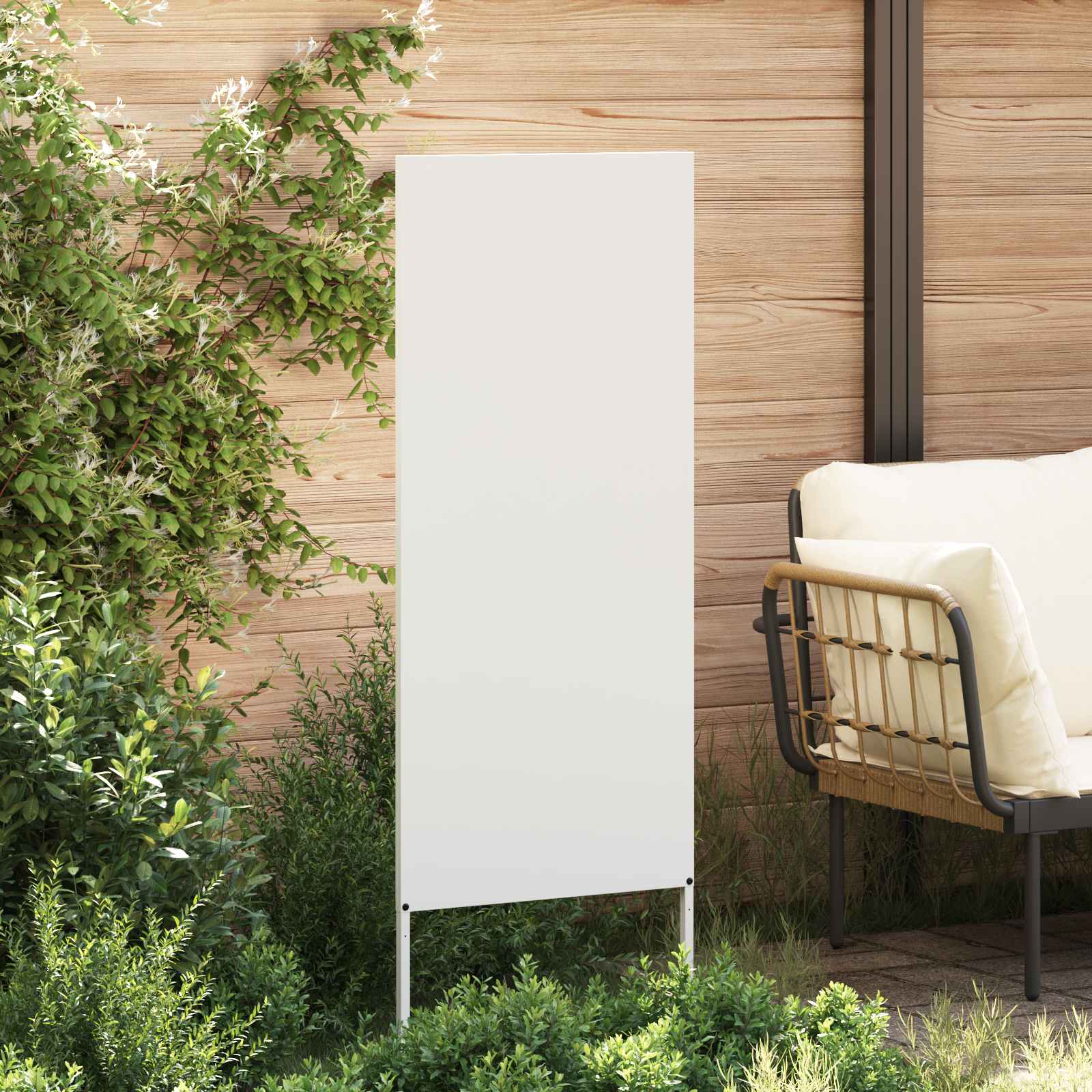Garten Sichtschutz-Leinwand Weiß 50 x 140 cm