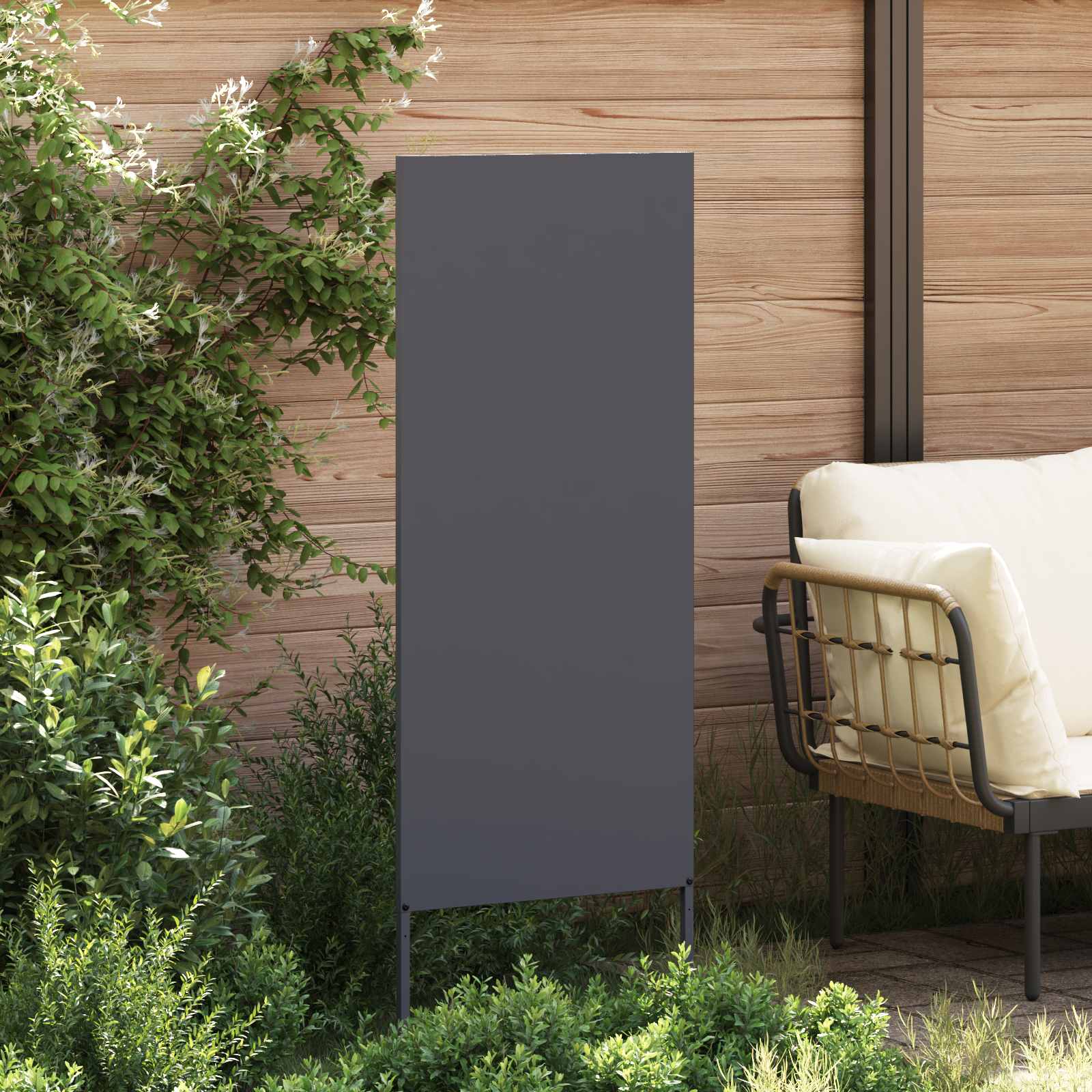Garten Sichtschutz-Leinwand Anthrazit 50 x 140 cm