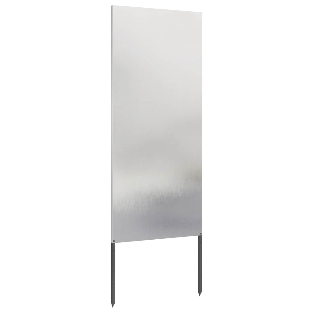 Garten Sichtschutz-Leinwand Silber 50 x 140 cm Edelstahl