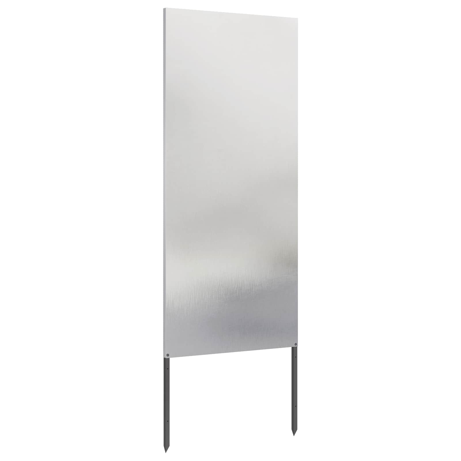 Garten Sichtschutz-Leinwand Silber 50 x 140 cm Edelstahl