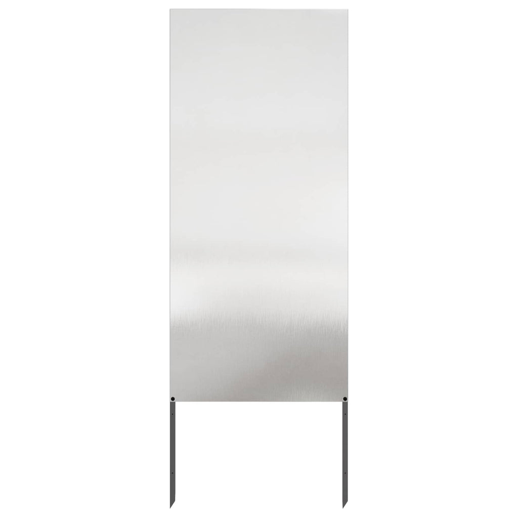 Garten Sichtschutz-Leinwand Silber 50 x 140 cm Edelstahl