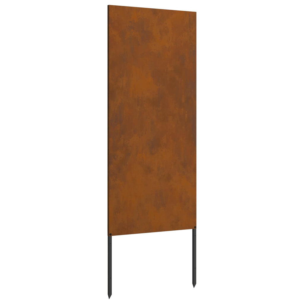 Garten Sichtschutz-Leinwand Rostig 50 x 140 cm Wetterfeststahl