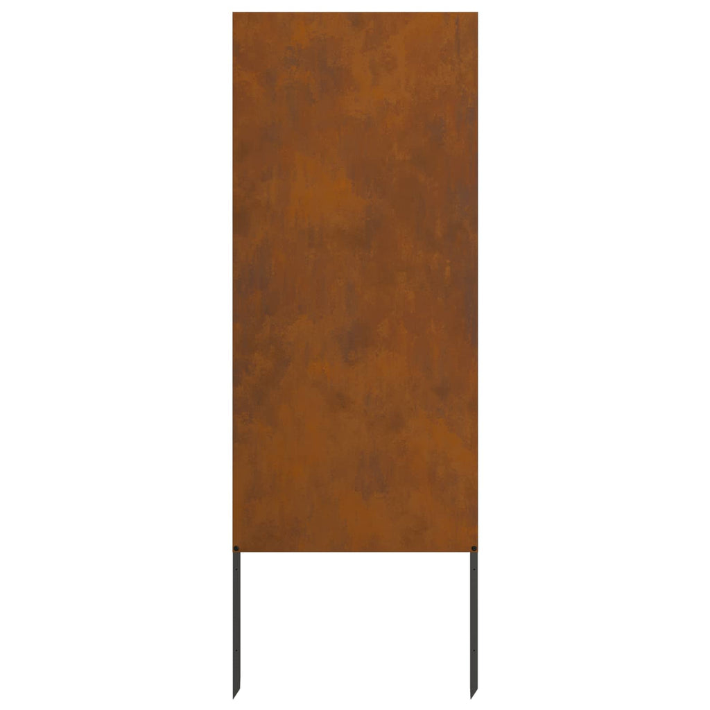 Garten Sichtschutz-Leinwand Rostig 50 x 140 cm Wetterfeststahl