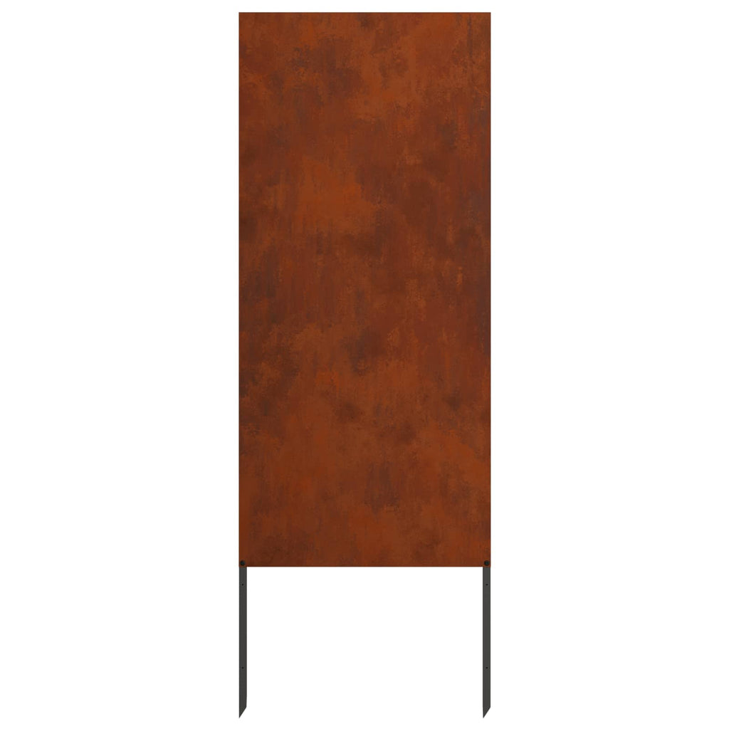 Garten Sichtschutz-Leinwand Rostig 50 x 140 cm Wetterfeststahl