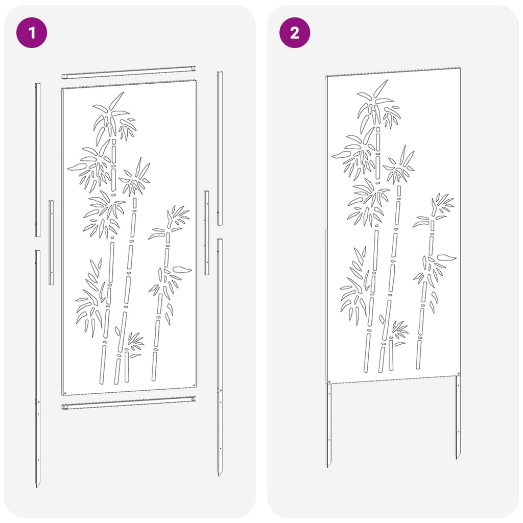 Garten Sichtschutz-Leinwand Floral Weiß 50 x 140 cm