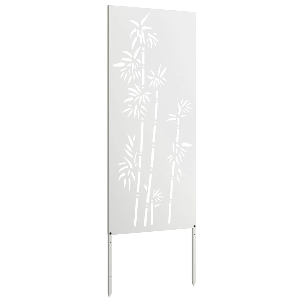 Garten Sichtschutz-Leinwand Floral Weiß 50 x 140 cm