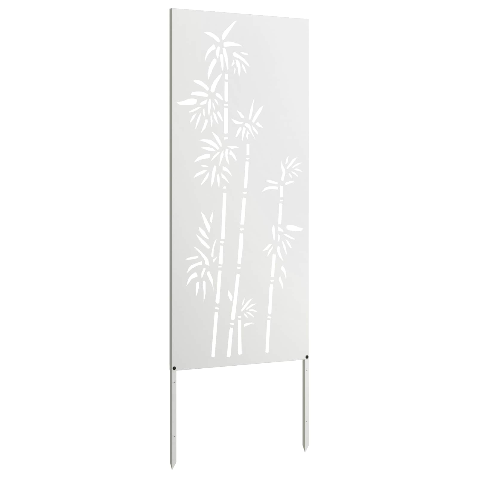 Garten Sichtschutz-Leinwand Floral Weiß 50 x 140 cm