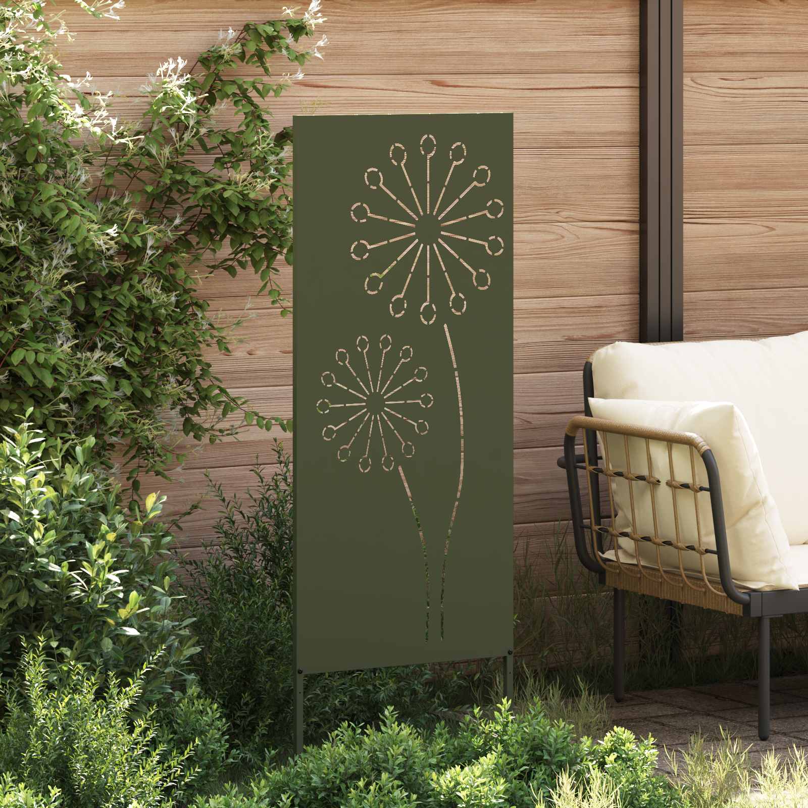 Garten Sichtschutz-Leinwand Olivgrün 50 x 140 cm