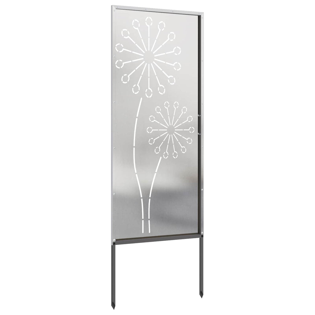 Garten Sichtschutz-Leinwand Silber 50 x 140 cm Edelstahl