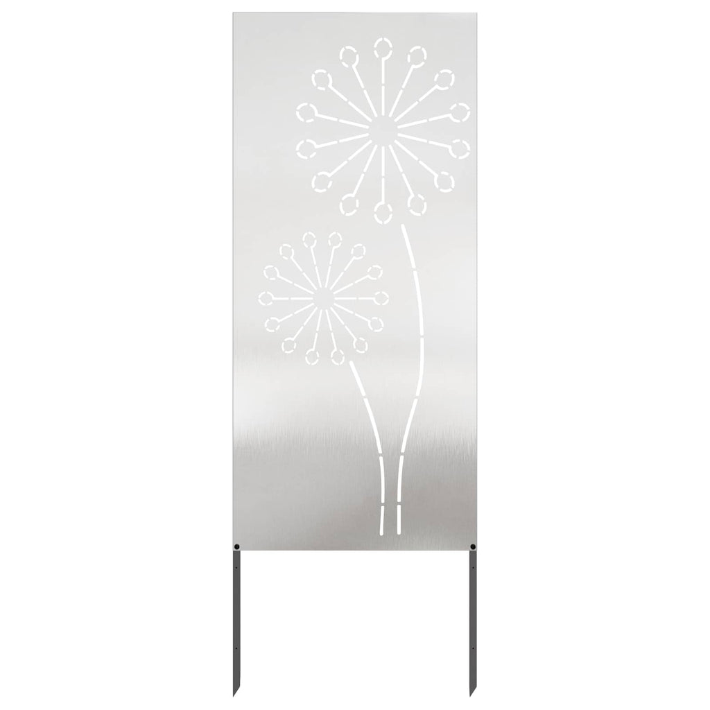 Garten Sichtschutz-Leinwand Silber 50 x 140 cm Edelstahl