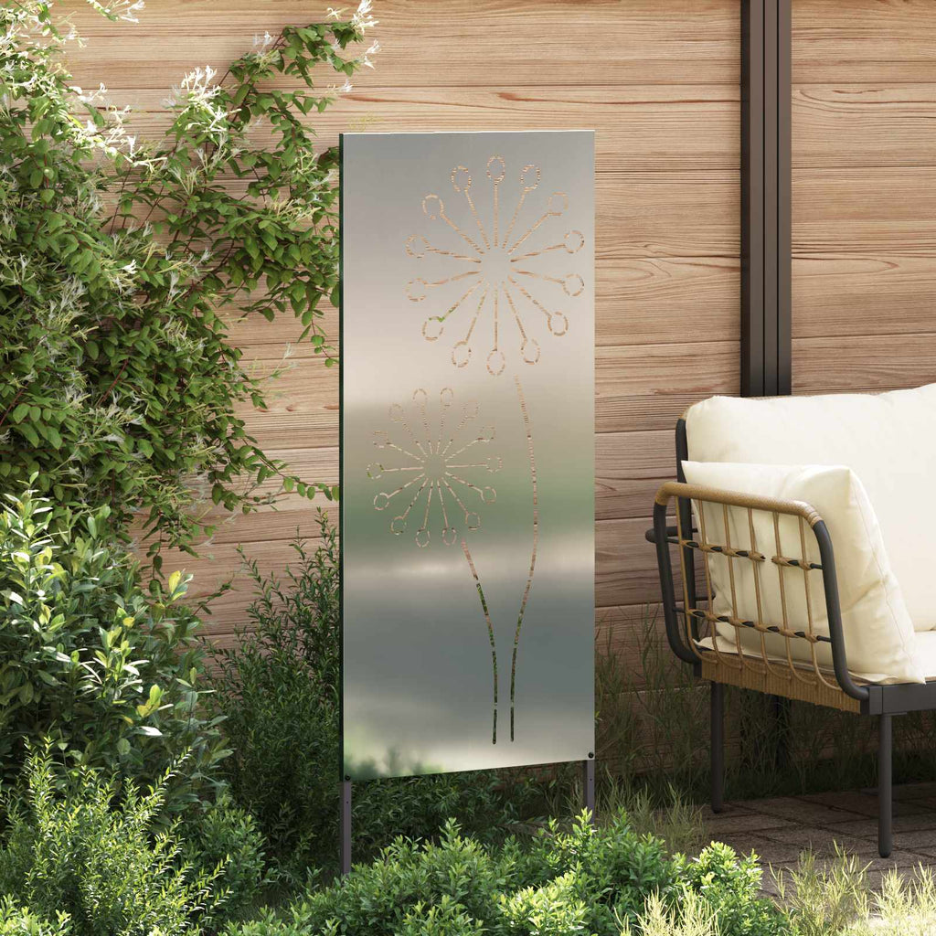 Garten Sichtschutz-Leinwand Silber 50 x 140 cm Verzinkter Stahl