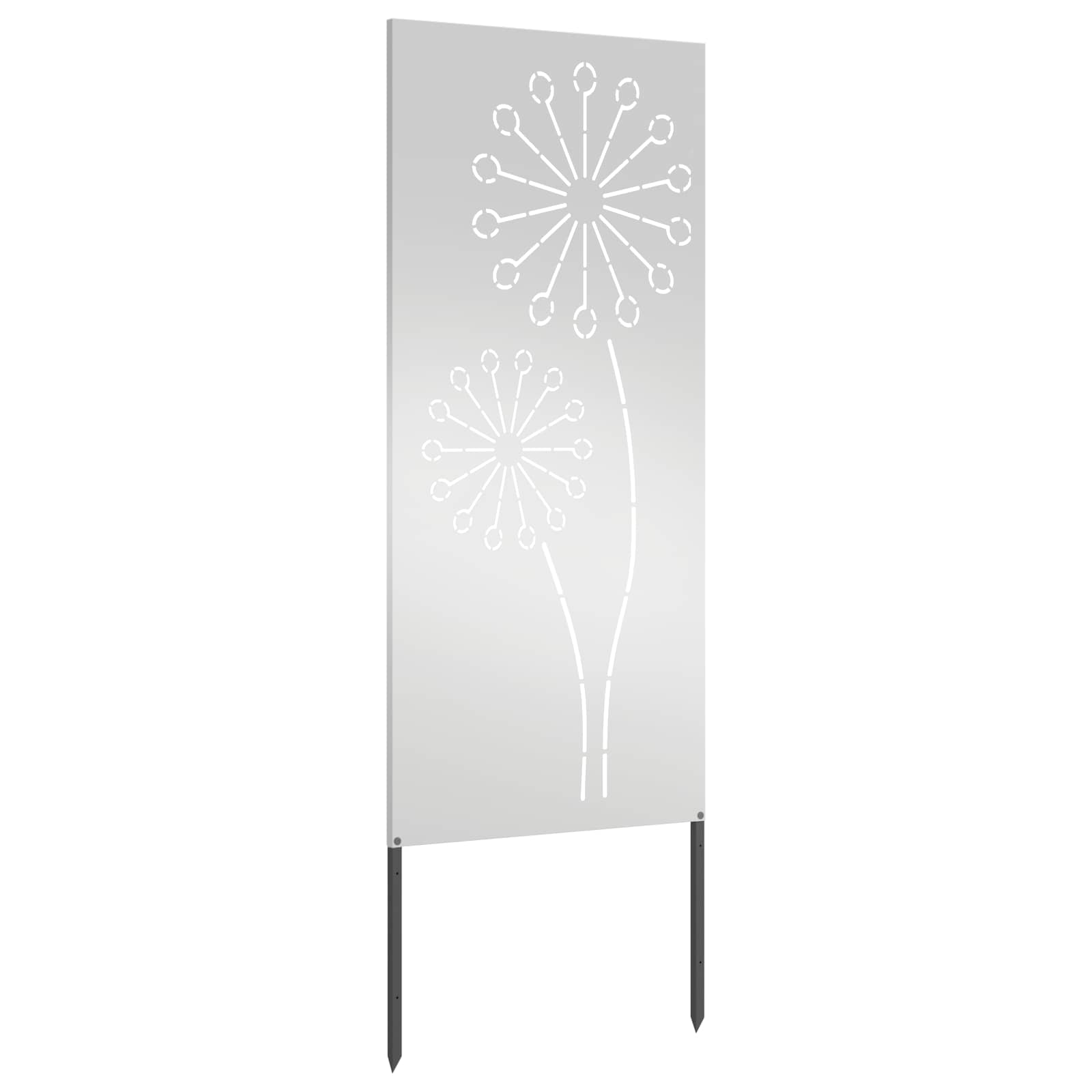 Garten Sichtschutz-Leinwand Silber 50 x 140 cm Verzinkter Stahl