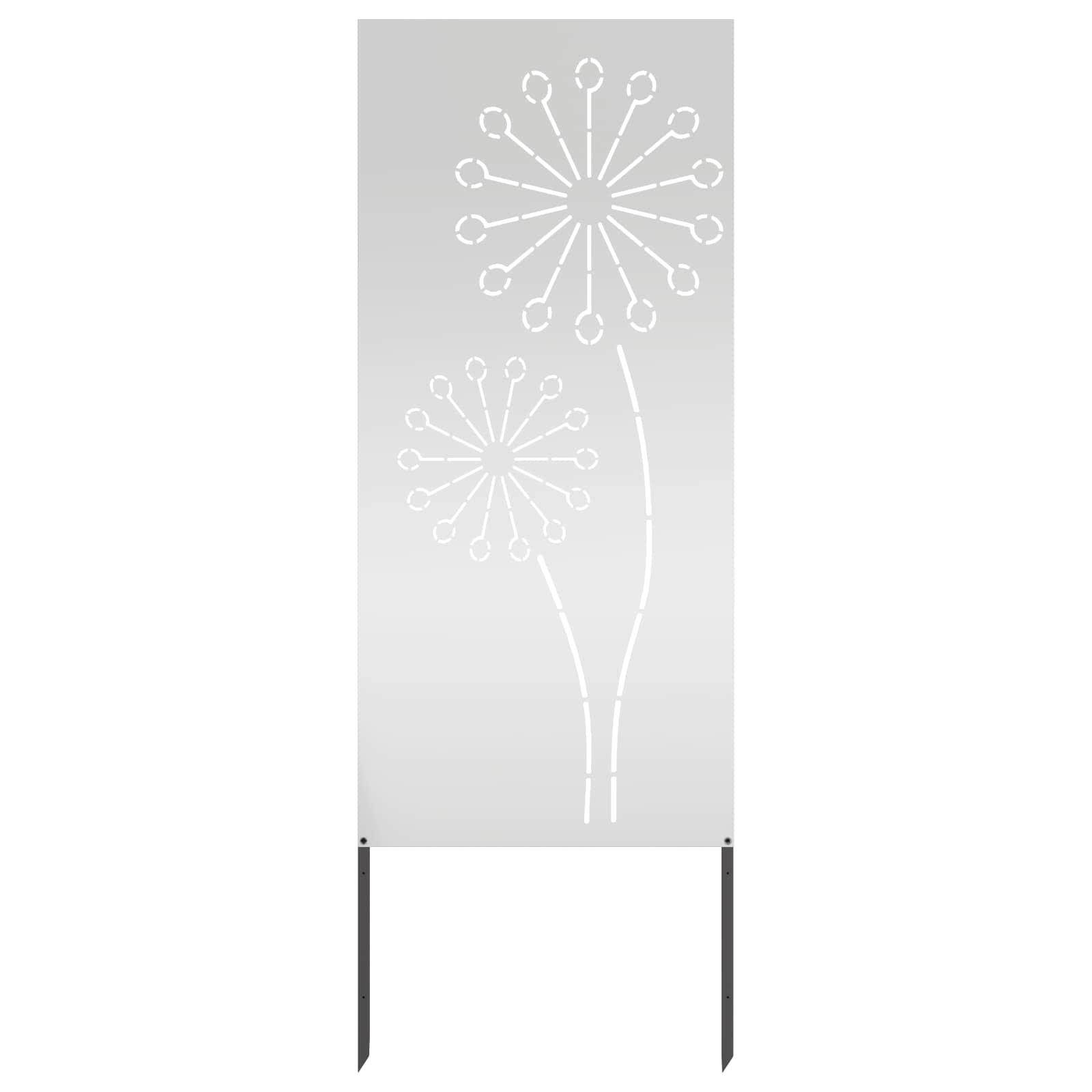 Garten Sichtschutz-Leinwand Silber 50 x 140 cm Verzinkter Stahl
