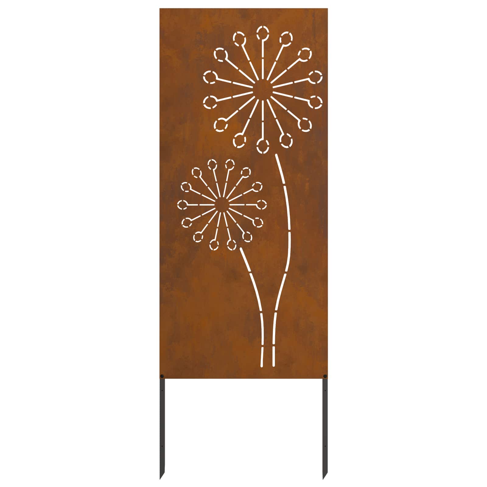 Garten Sichtschutz-Leinwand Rostig 50 x 140 cm Wetterfeststahl