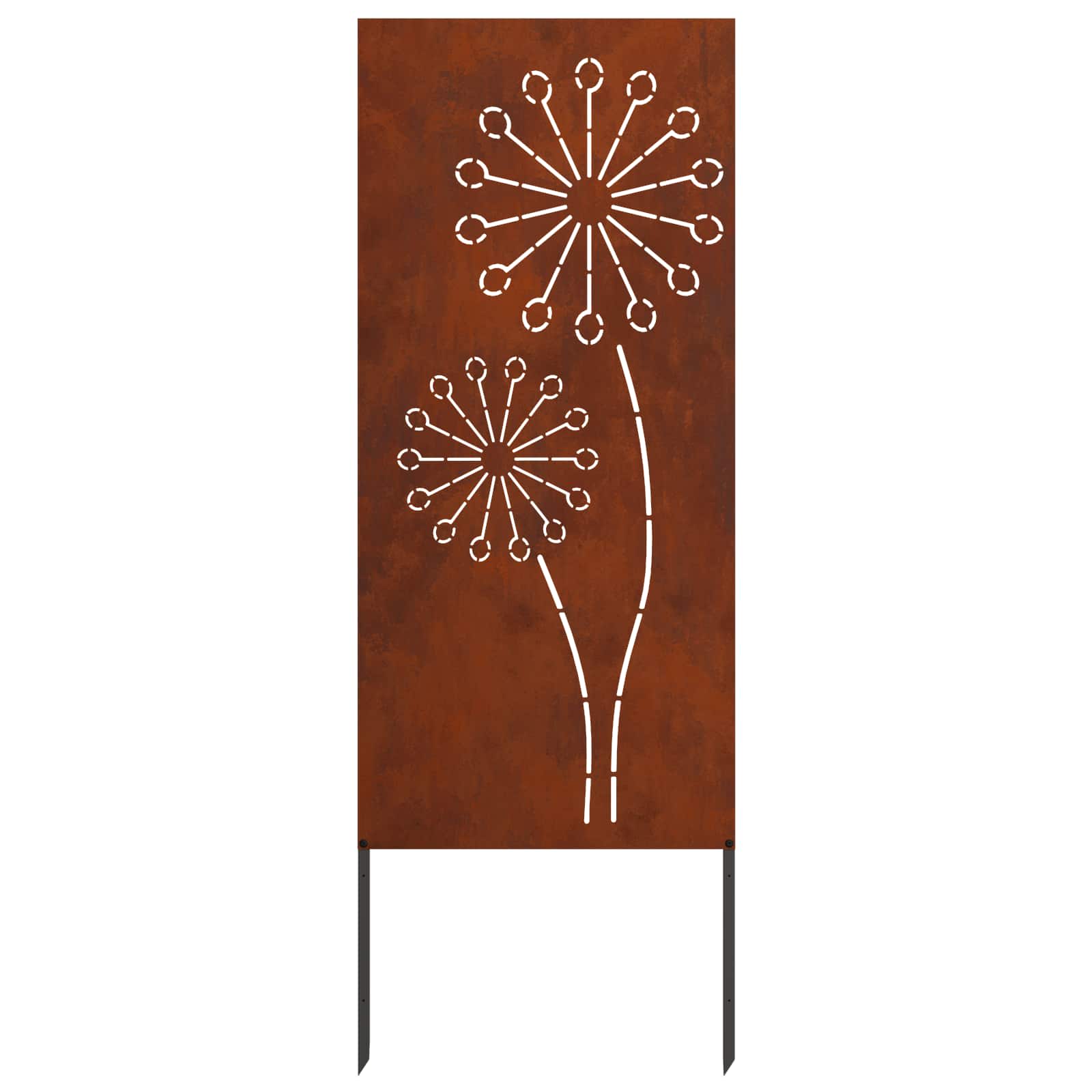 Garten Sichtschutz-Leinwand Rostig 50 x 140 cm Wetterfeststahl