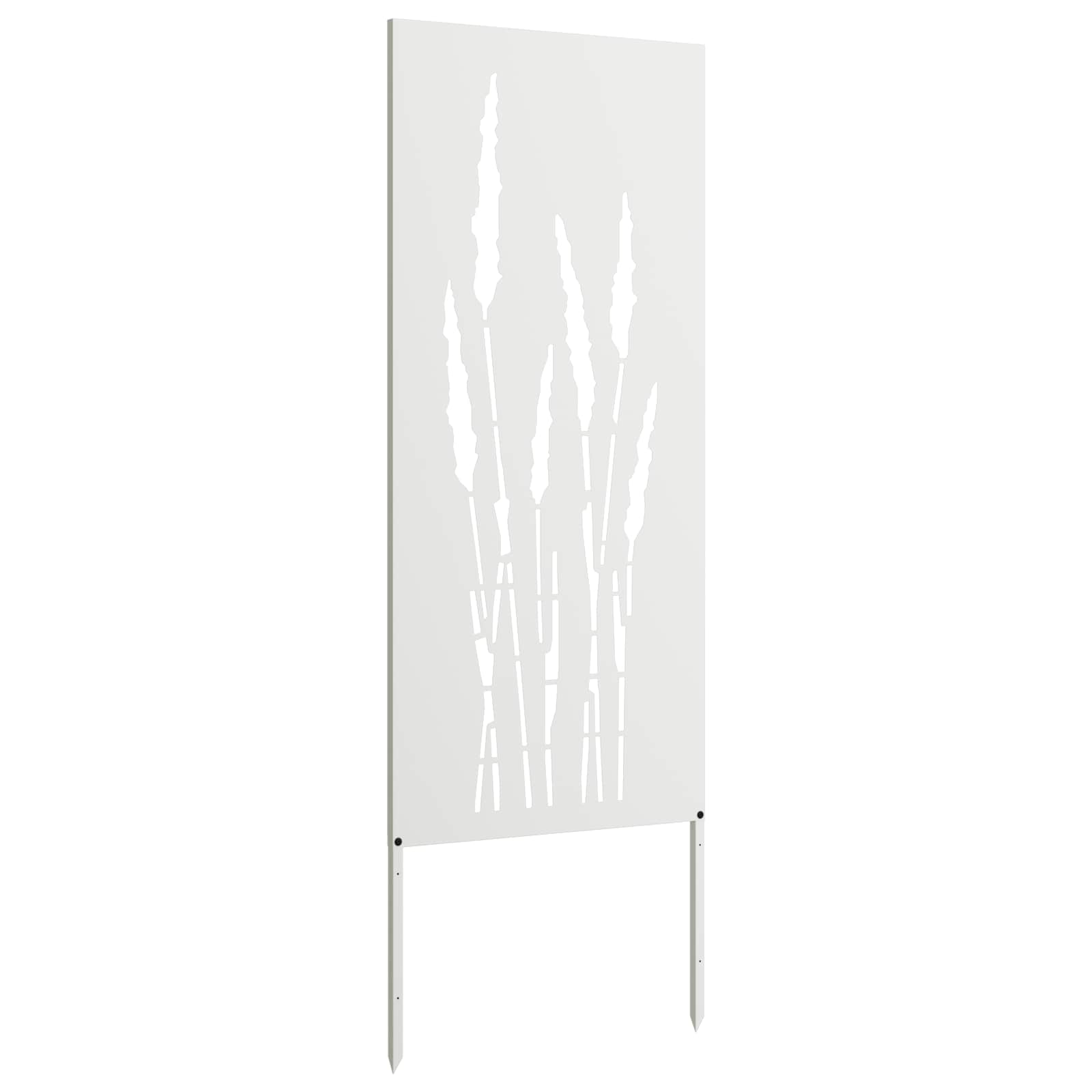 Garten Sichtschutz-Leinwand Floral Weiß 50 x 140 cm