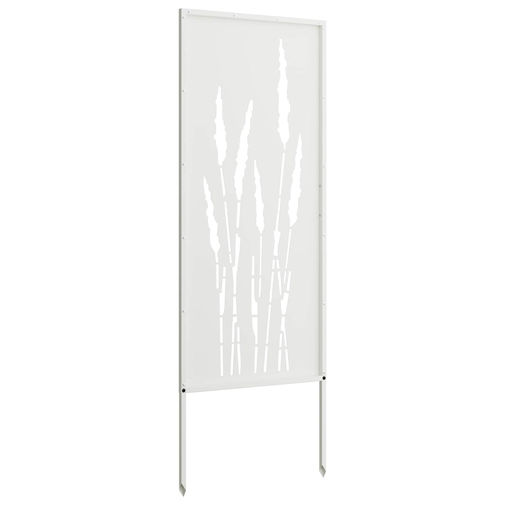 Garten Sichtschutz-Leinwand Floral Weiß 50 x 140 cm