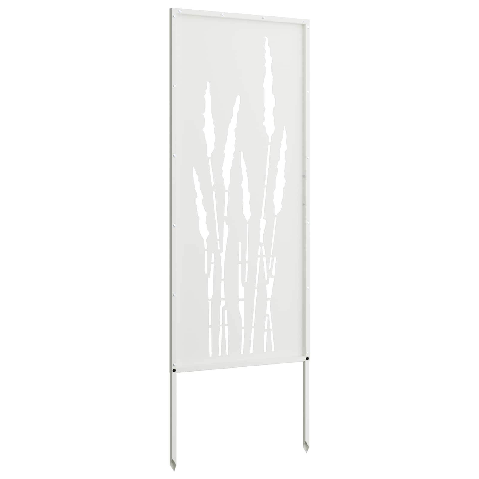 Garten Sichtschutz-Leinwand Floral Weiß 50 x 140 cm