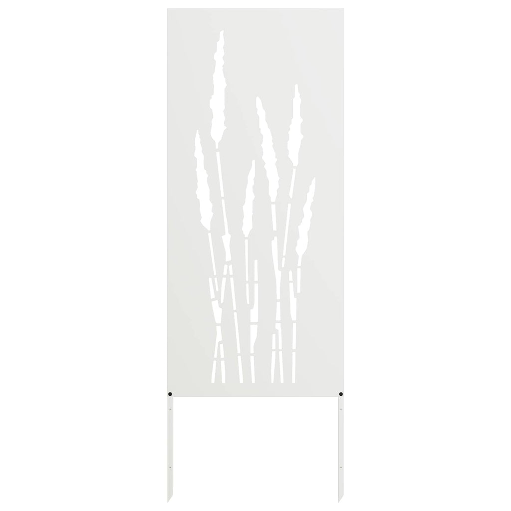 Garten Sichtschutz-Leinwand Floral Weiß 50 x 140 cm