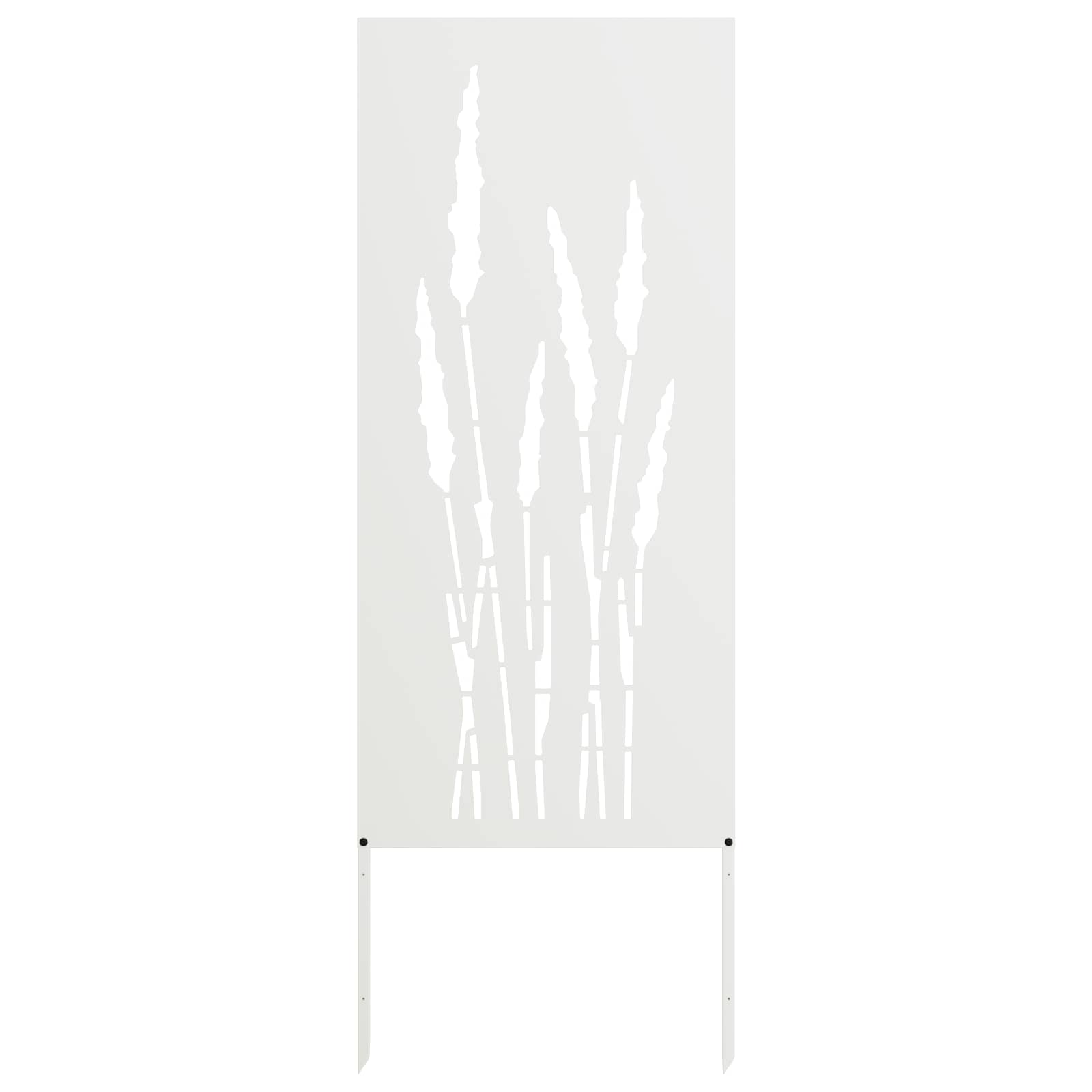 Garten Sichtschutz-Leinwand Floral Weiß 50 x 140 cm