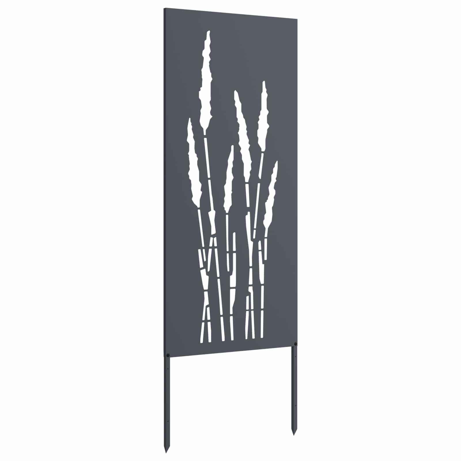 Garten Sichtschutz-Leinwand Floral Anthrazit 50 x 140 cm