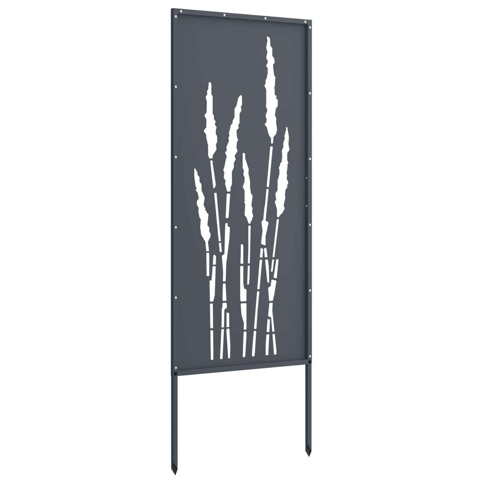 Garten Sichtschutz-Leinwand Floral Anthrazit 50 x 140 cm
