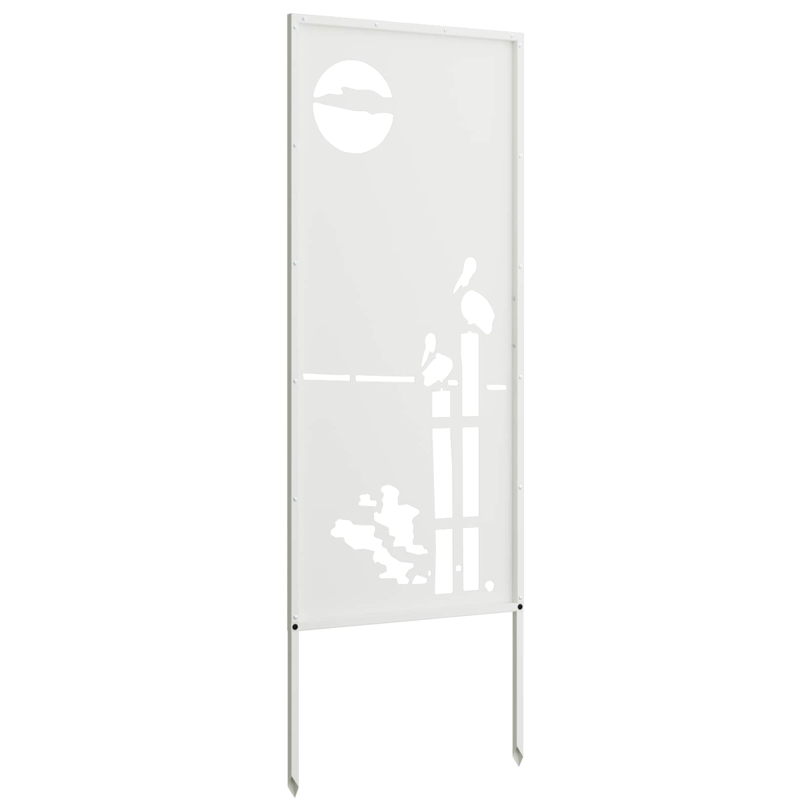 Garten Sichtschutz-Leinwand Weiß 50 x 140 cm