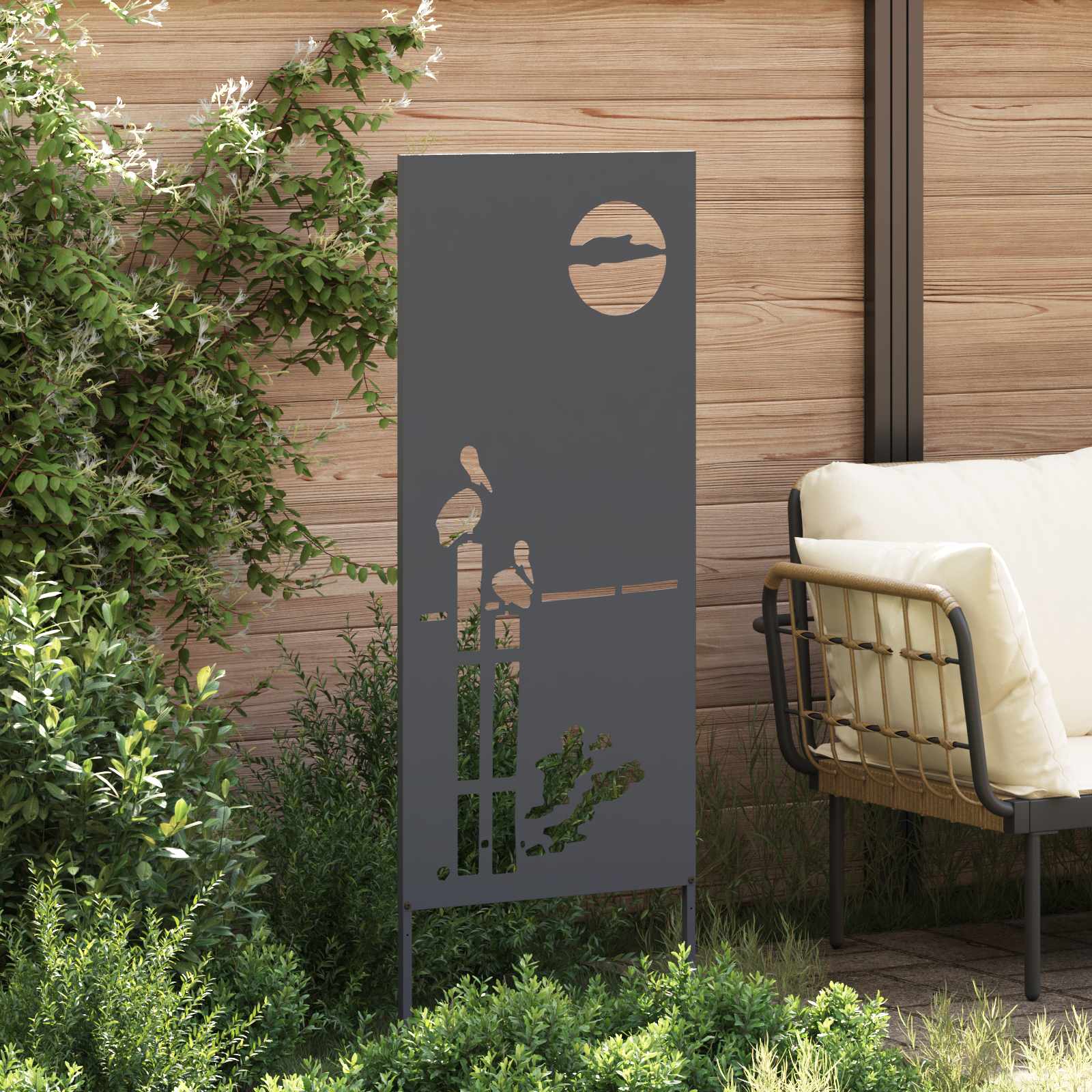Garten Sichtschutz-Leinwand Anthrazit 50 x 140 cm