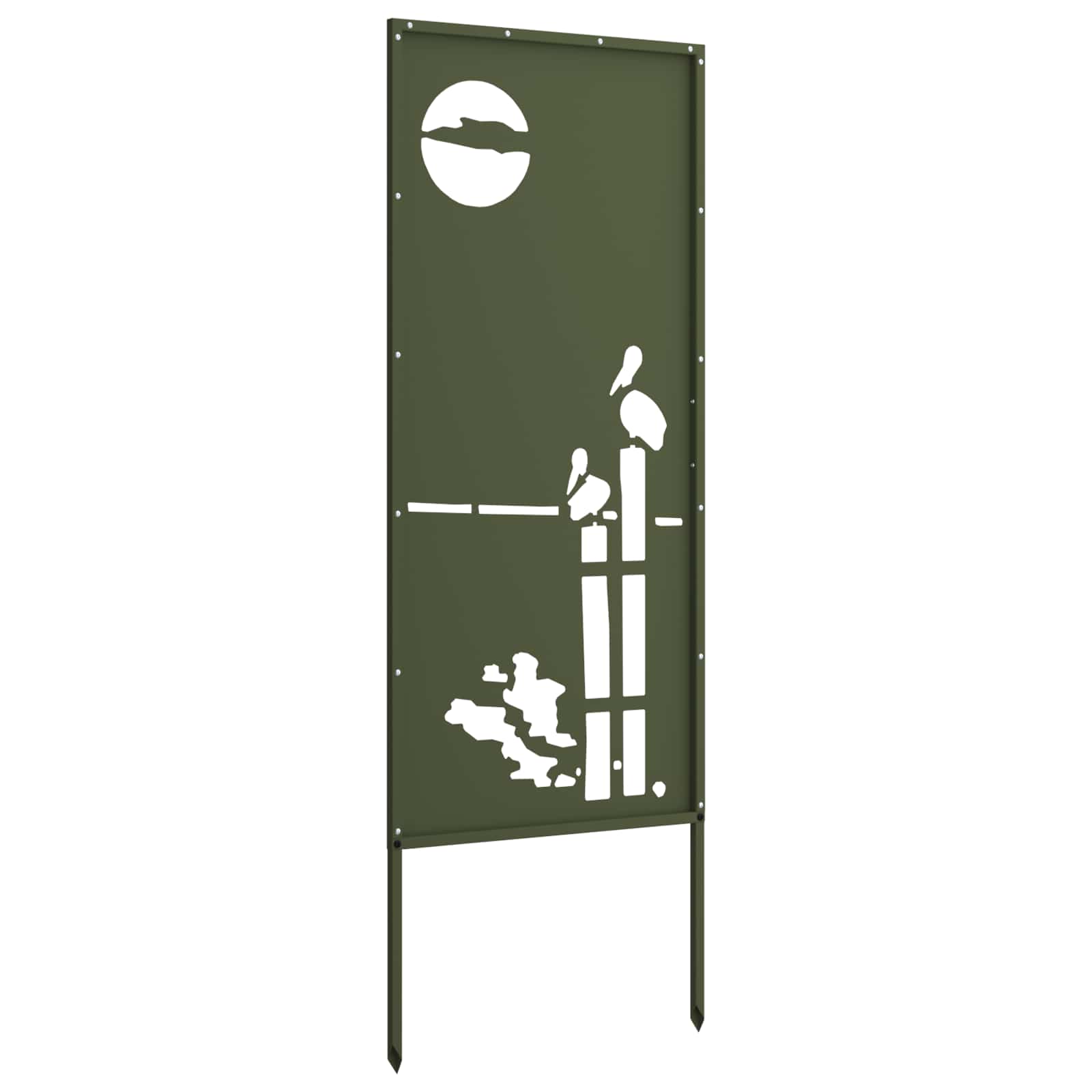 Garten Sichtschutz-Leinwand Olivgrün 50 x 140 cm