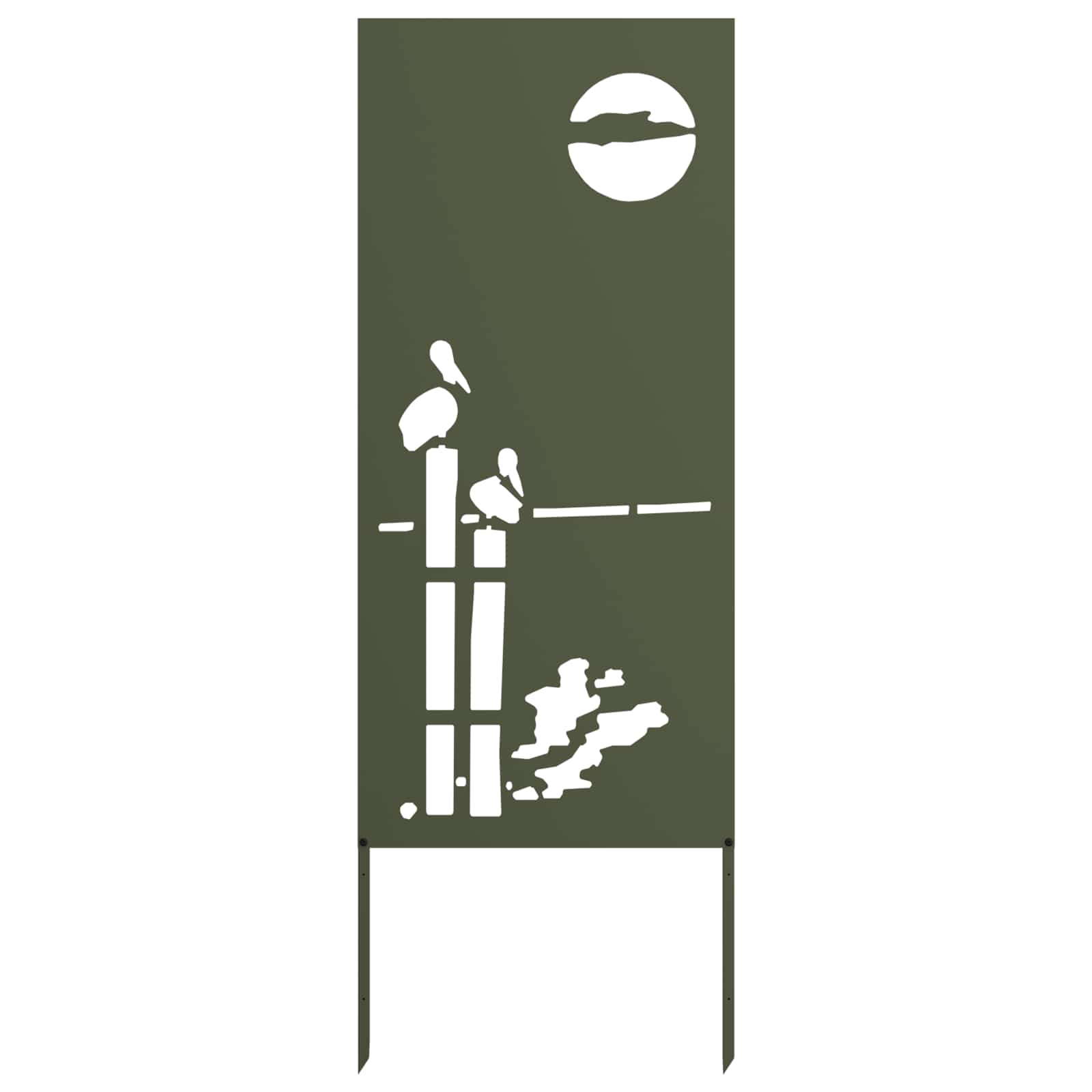 Garten Sichtschutz-Leinwand Olivgrün 50 x 140 cm