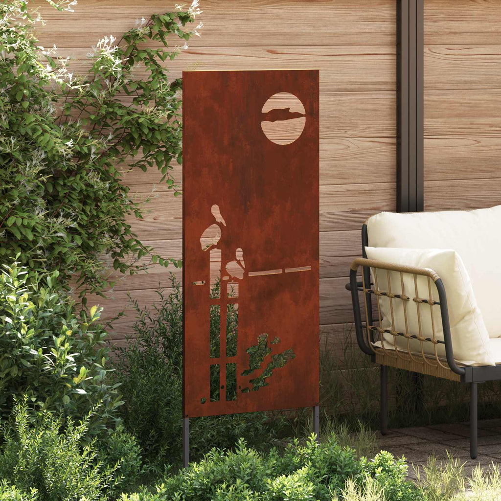 Garten Sichtschutz-Leinwand Rostig 50 x 140 cm Wetterfeststahl