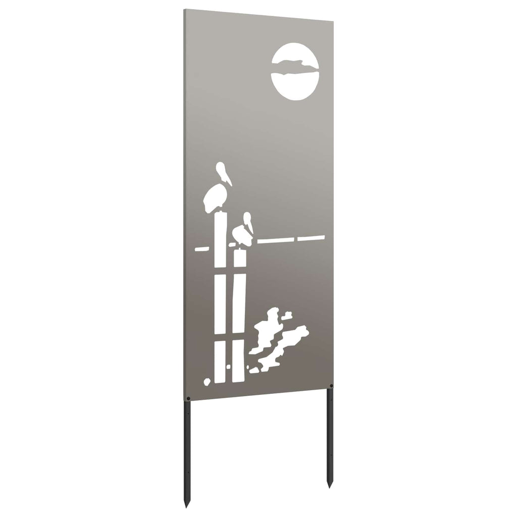 Garten Sichtschutz-Leinwand Rostig 50 x 140 cm Wetterfeststahl
