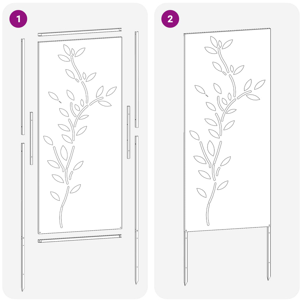 Garten Sichtschutz-Leinwand Floral Weiß 50 x 140 cm