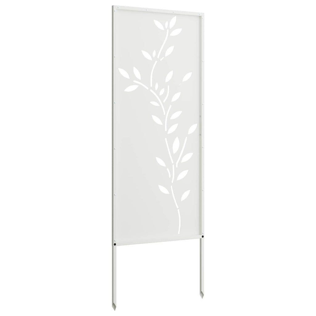 Garten Sichtschutz-Leinwand Floral Weiß 50 x 140 cm
