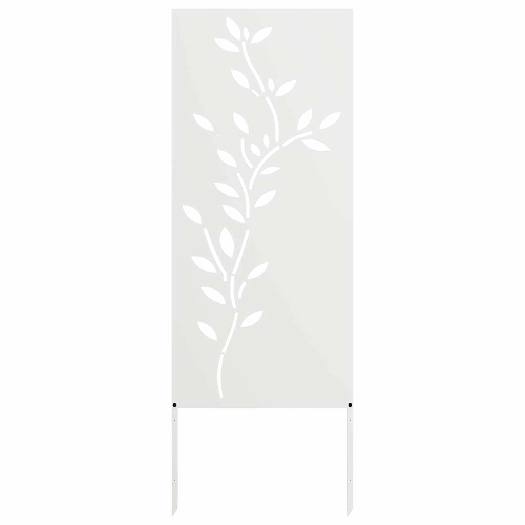 Garten Sichtschutz-Leinwand Floral Weiß 50 x 140 cm