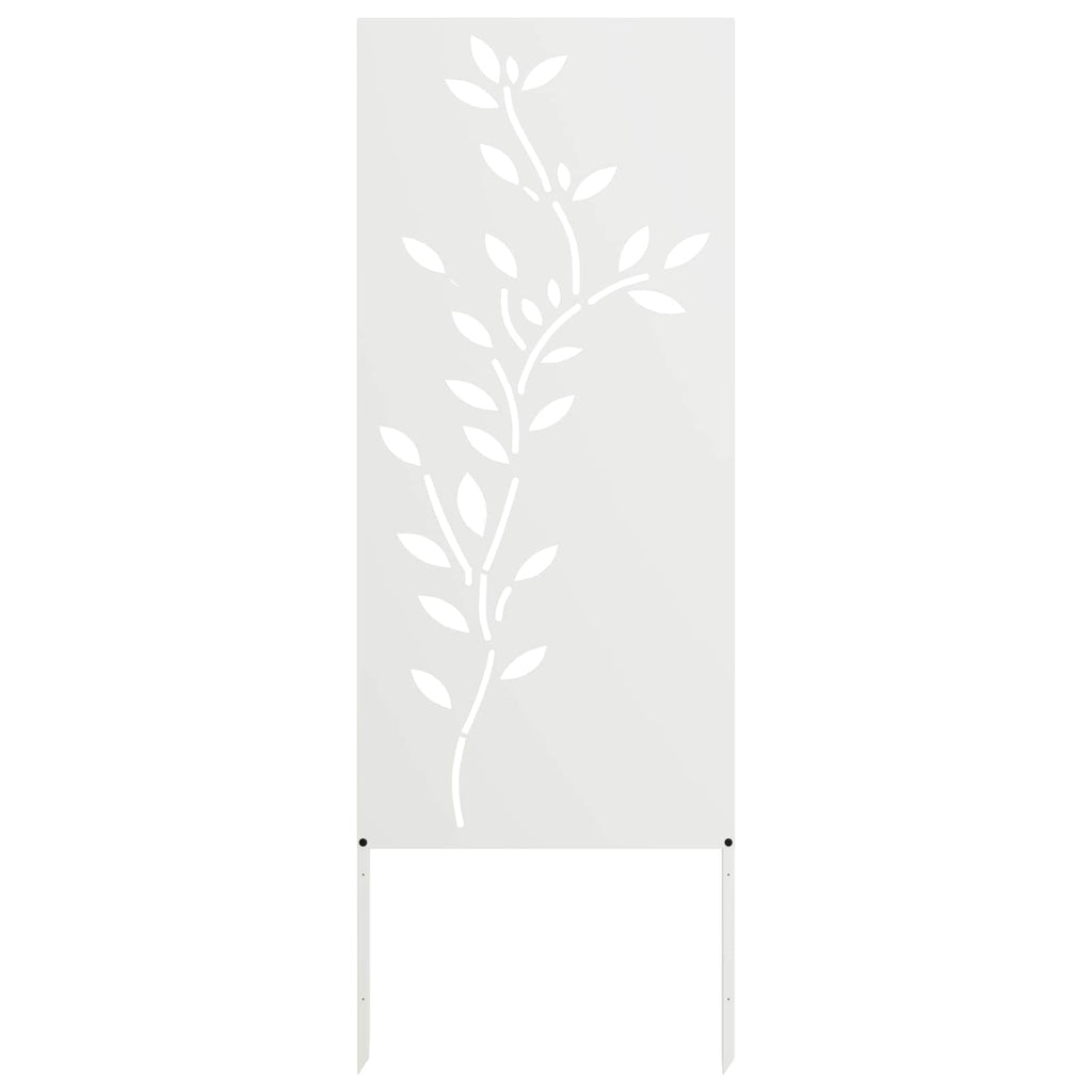 Garten Sichtschutz-Leinwand Floral Weiß 50 x 140 cm