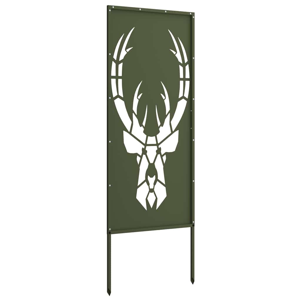 Garten Sichtschutz-Leinwand Tiermuster Olivgrün 50 x 140 cm